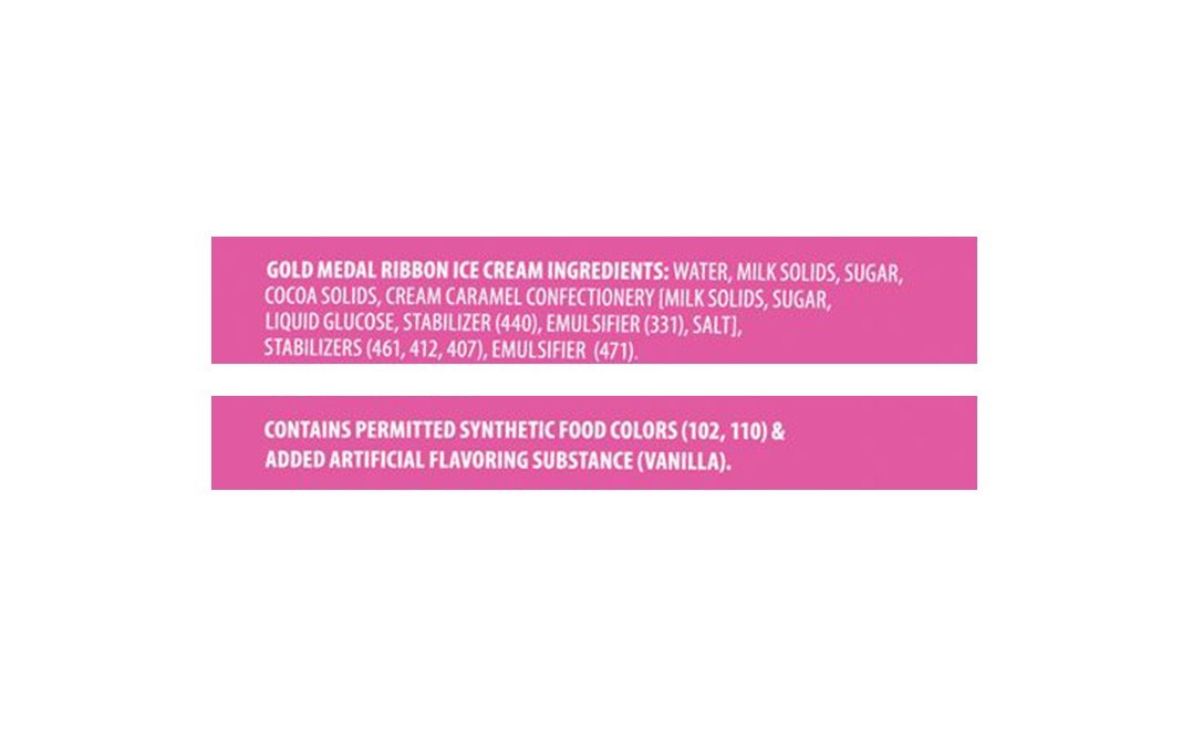 Baskin Robbins Premium Ice Cream Gold Medal Ribbon   Pack  450 millilitre